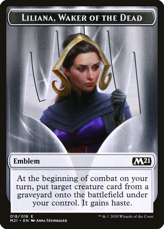 Emblem - Liliana, Waker of the Dead (18) (Core Set 2021)