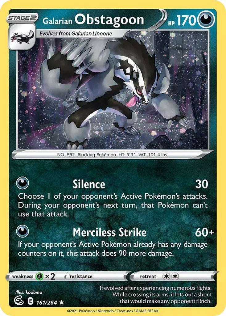 Galarian Obstagoon (Cosmos Holo) (161/264) (Miscellaneous Cards & Products)