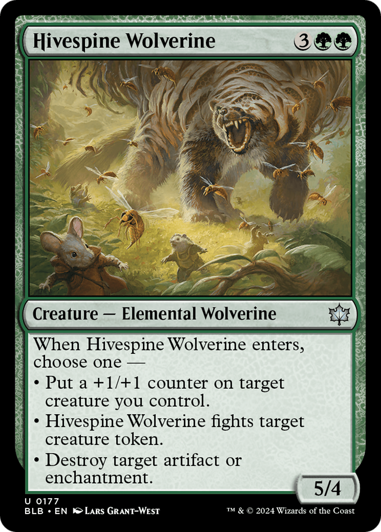 Hivespine Wolverine (177) (Bloomburrow)