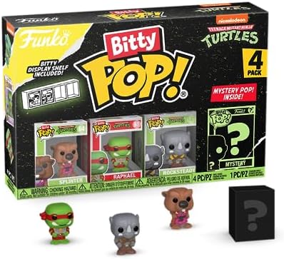 Funko Bitty POP! TMNT 4-Pack - Splinter, Raphael, Rocksteady and A Surprise Mystery Mini Figure