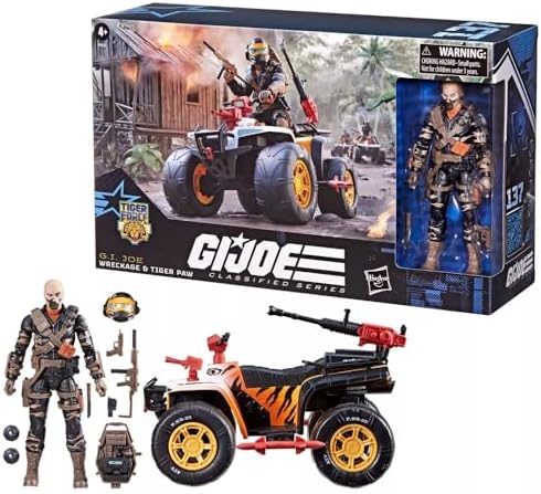 G.I. Joe Classified Series Tiger Force Wreckage Action Figure and Tiger Paw ATV #137