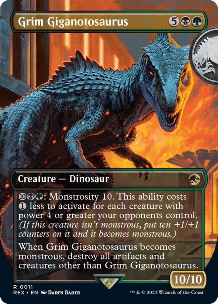 Grim Giganotosaurus (Borderless) (11) (Universes Beyond: Jurassic World Collection)