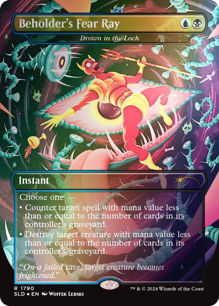 Beholder's Fear Ray - Drown in the Loch (Rainbow Foil) (1790) (Secret Lair Drop Series)