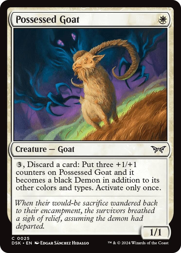 Possessed Goat (25) (Duskmourn: House of Horror)