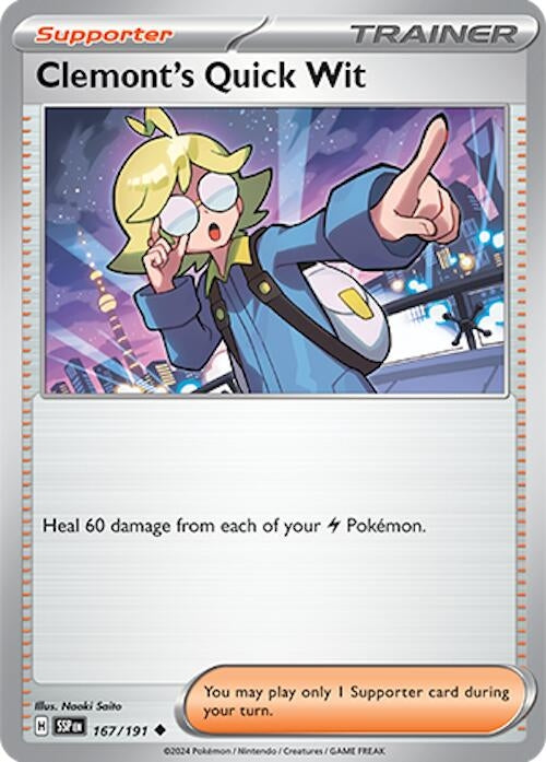 Clemont's Quick Wit (167/191) (SV08: Surging Sparks)