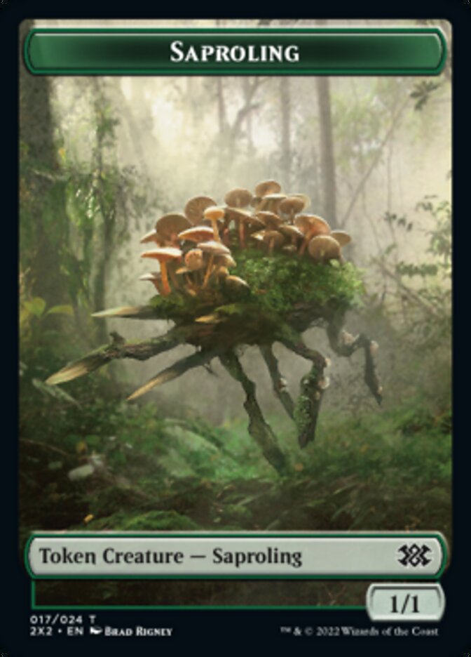 Saproling // Vampire Double-Sided Token (17 // 9) (Double Masters 2022)
