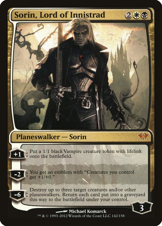 MtG Dark Ascension Mythic Rare Sorin, Lord of Innistrad #142