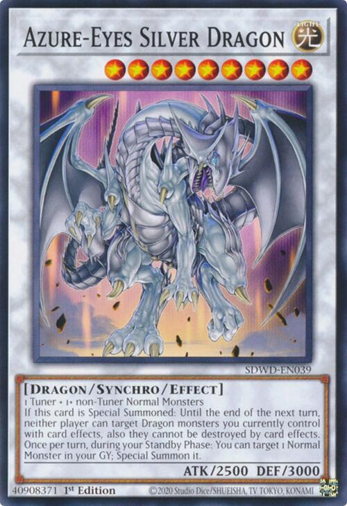 Azure-Eyes Silver Dragon (SDWD-EN039) (Structure Deck: Blue-Eyes White Destiny)
