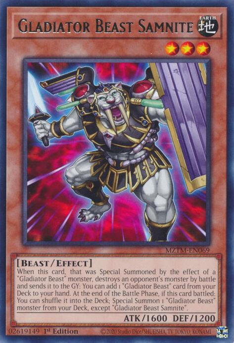 Gladiator Beast Samnite (MZTM-EN069) (Maze of the Master)