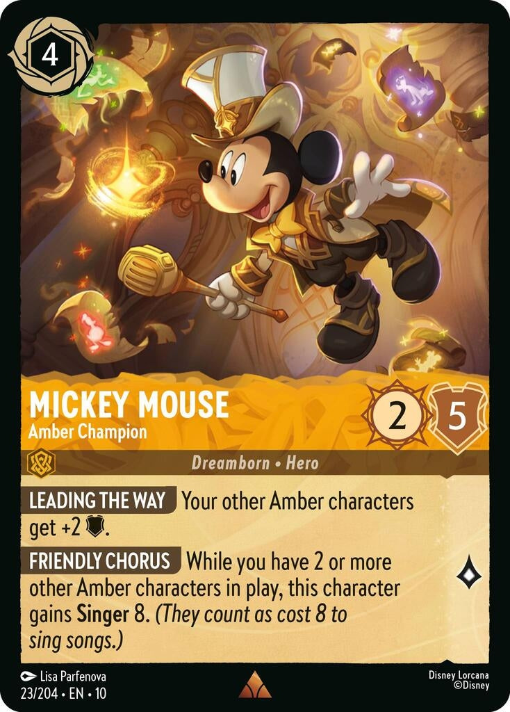 Mickey Mouse - Amber Champion (23/204) (Whispers in the Well)