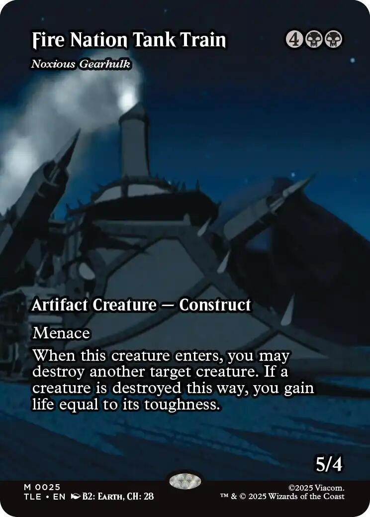 Fire Nation Tank Train - Noxious Gearhulk (Borderless) (25) (Avatar: The Last Airbender: Eternal-Legal)