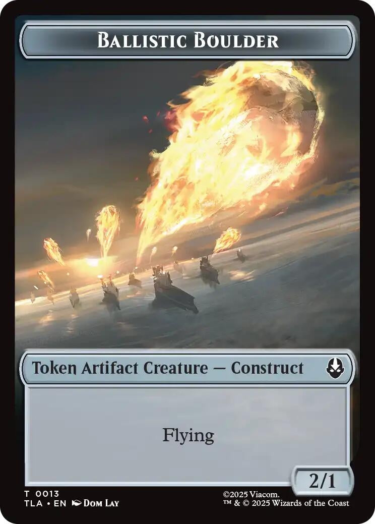 Ballistic Boulder // Soldier (0011) Double-Sided Token (13 // 11) (Avatar: The Last Airbender)