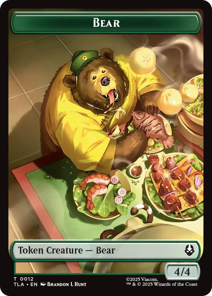 Bear // Food (0020) Double-Sided Token (12 // 20) (Avatar: The Last Airbender)