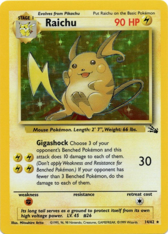 Raichu (14) (14/62) (Fossil)