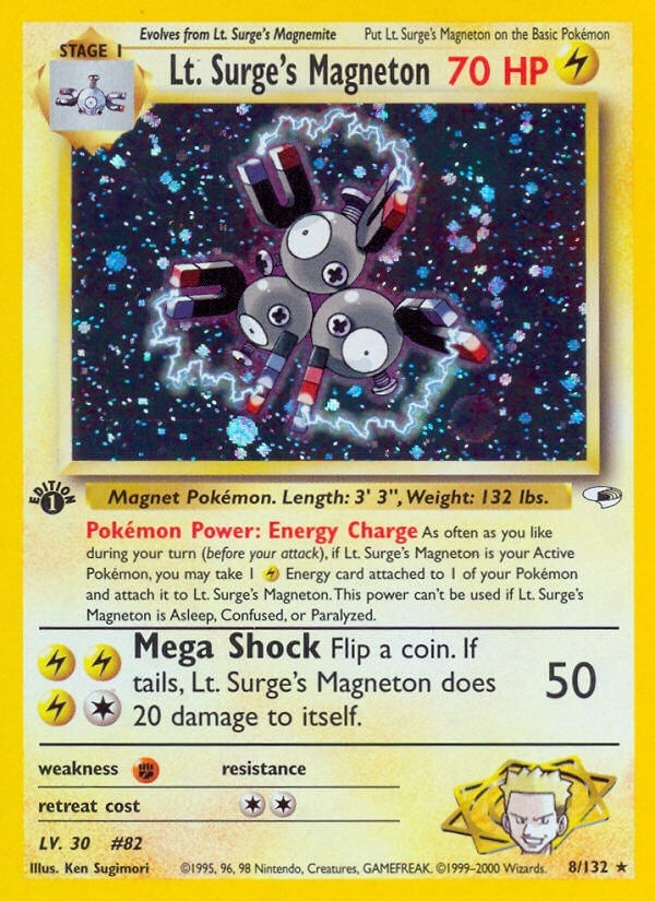 Lt. Surge's Magneton (008/132) (Gym Heroes)