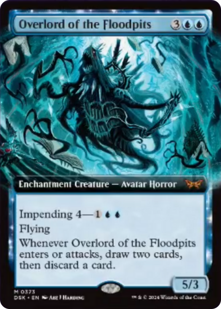 Overlord of the Floodpits (Extended Art) (373) (Duskmourn: House of Horror)