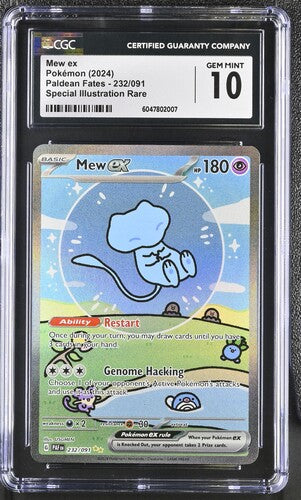 2024 Pokémon Paldean Fates #232 Mew ex Special Illustration Rare - CGC 10 Gem Mint