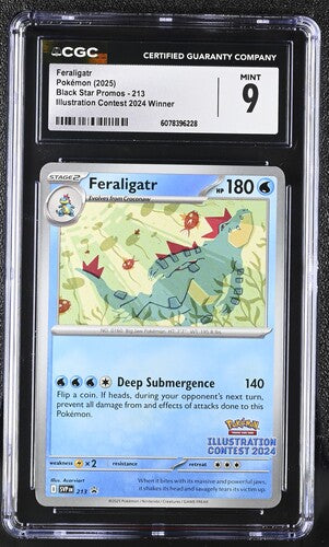 Feraligatr 213 - Illustration Contest 2024 Winner Promo - CGC 9