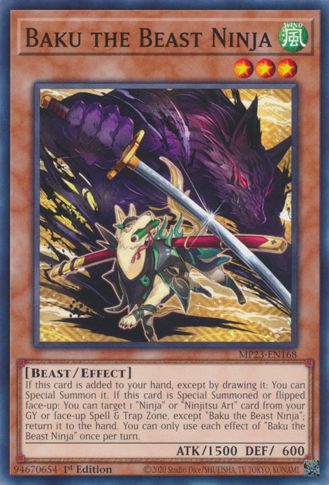 Baku the Beast Ninja (MP23-EN168) (25th Anniversary Tin: Dueling Heroes Mega Pack)