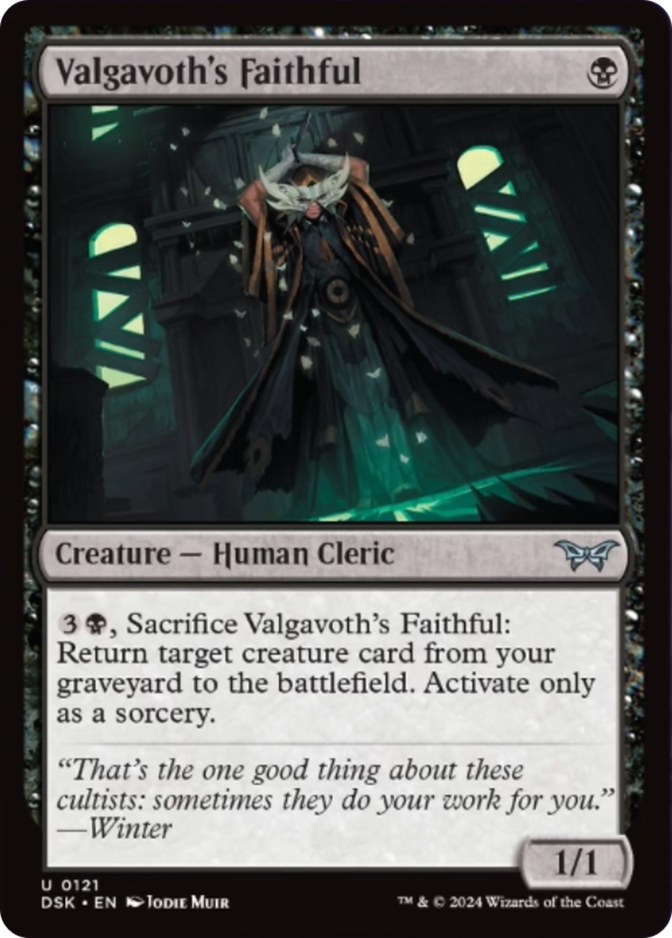 Valgavoth's Faithful (121) (Duskmourn: House of Horror)