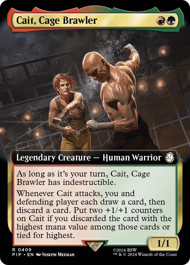 Cait, Cage Brawler (Extended Art) (409) (Universes Beyond: Fallout)