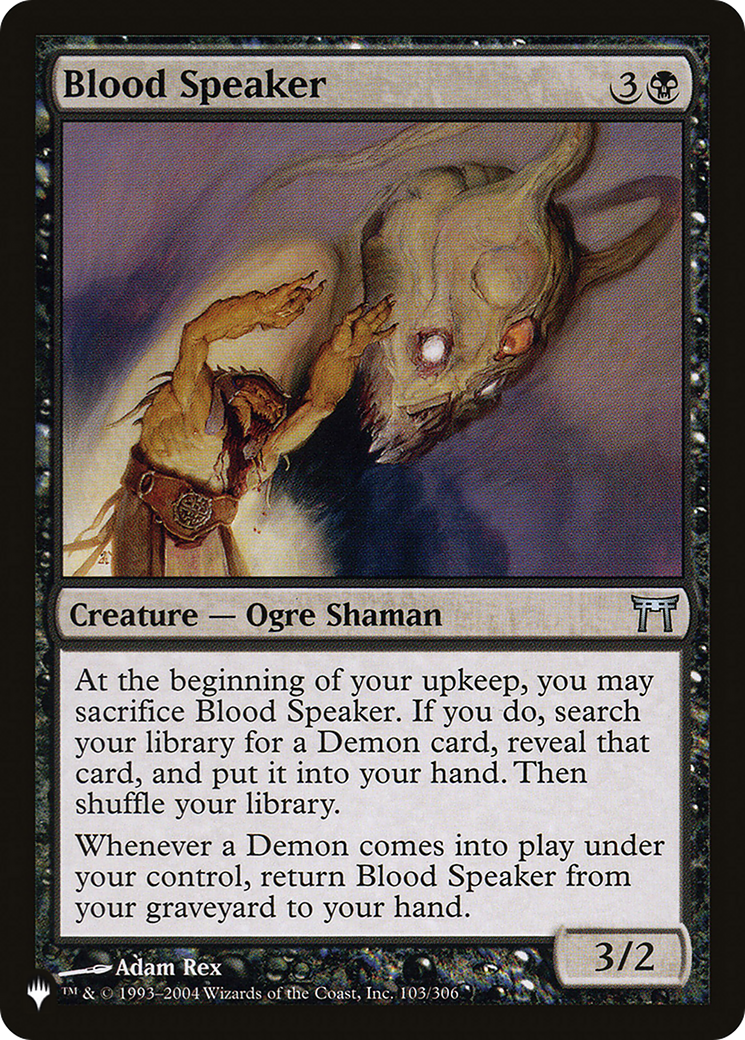 Blood Speaker (103/306) [The List Reprints]
