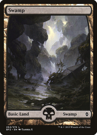 Swamp (264) - Full Art (264) (Battle for Zendikar)