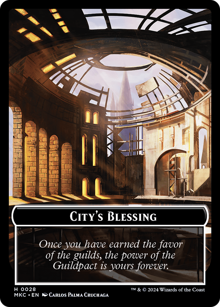 City's Blessing // Zombie Double-Sided Token (28 // 11) [Murders at Karlov Manor]