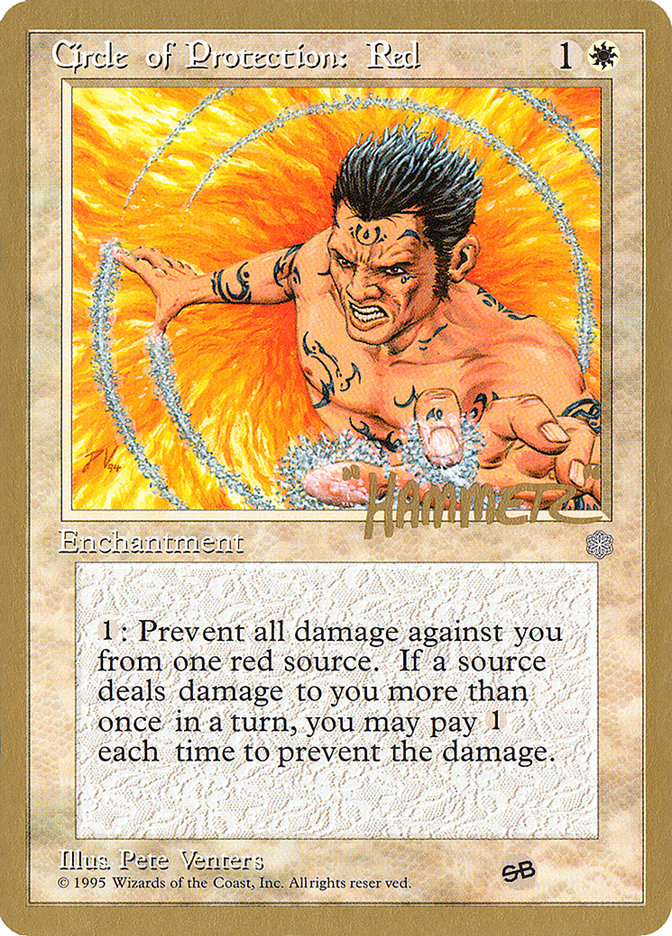 Circle of Protection: Red - 1996 Shawn "Hammer" Regnier (ICE) (SB) [World Championship Decks]