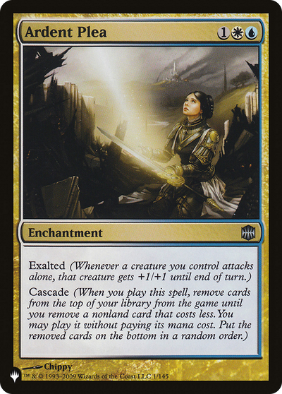 Ardent Plea (1/145) (The List Reprints)
