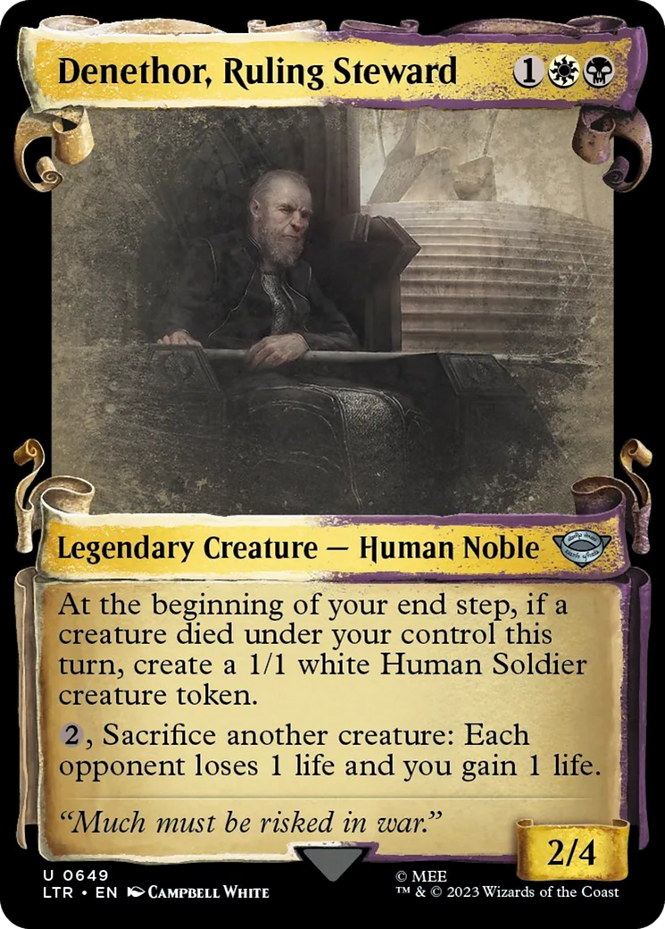 Denethor, Ruling Steward (Showcase Scrolls) (649) [Universes Beyond: The Lord of the Rings: Tales of Middle-earth]