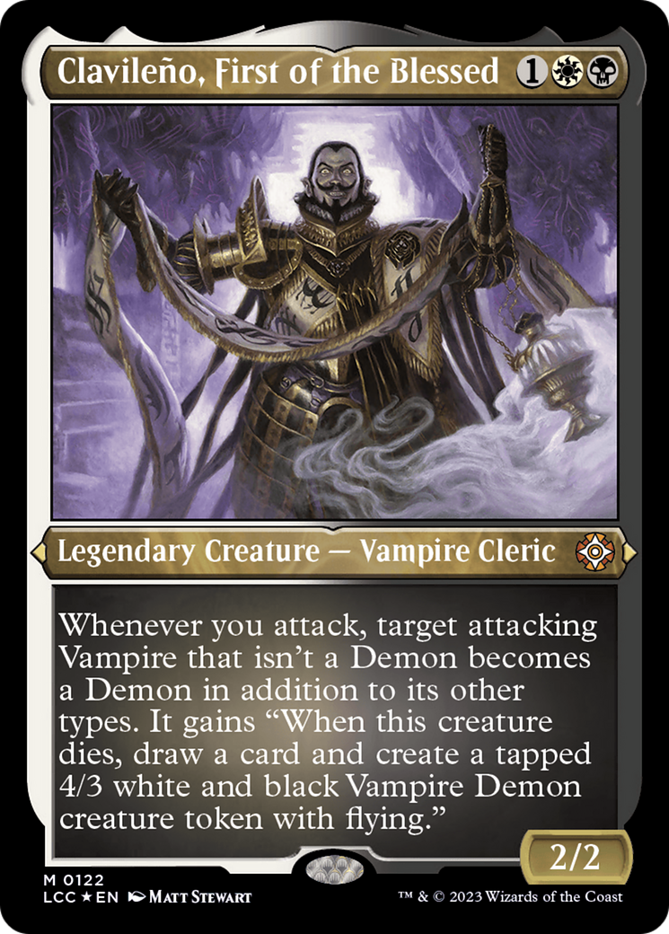 Clavileno, First of the Blessed (Display Commander) - Thick Stock (122) [The Lost Caverns of Ixalan]