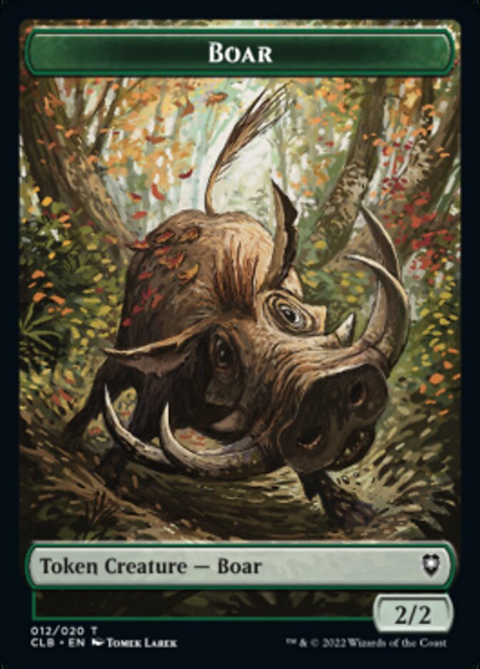 Boar Token (12) [Commander Legends: Battle for Baldur's Gate]