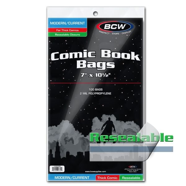 BCW - Resealable Current/Modern Comic Bags - Thick