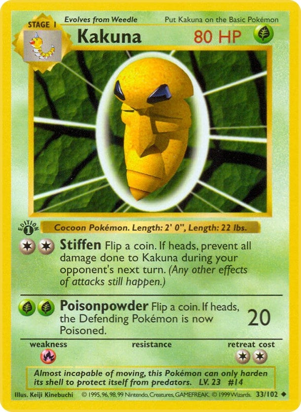 Image for Kakuna (033/102) [Base Set (Shadowless)] - Pokemon