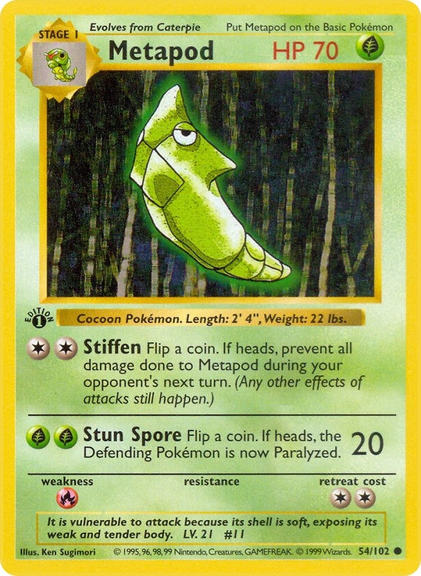 Image for Metapod (054/102) [Base Set (Shadowless)] - Pokemon