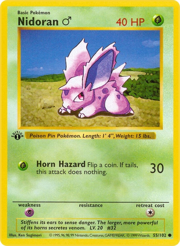 Image for Nidoran M (055/102) [Base Set (Shadowless)] - Pokemon