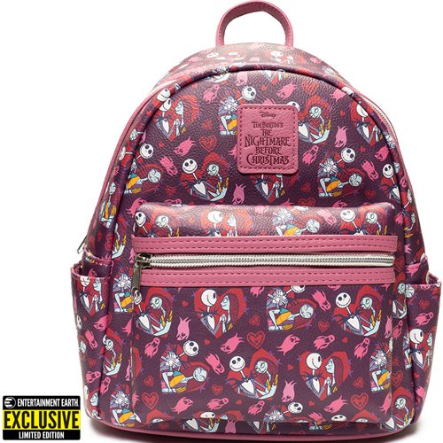 The Nightmare Before Christmas Jack and Sally Hearts Mini-Backpack  [Entertainment Earth Exclusive]