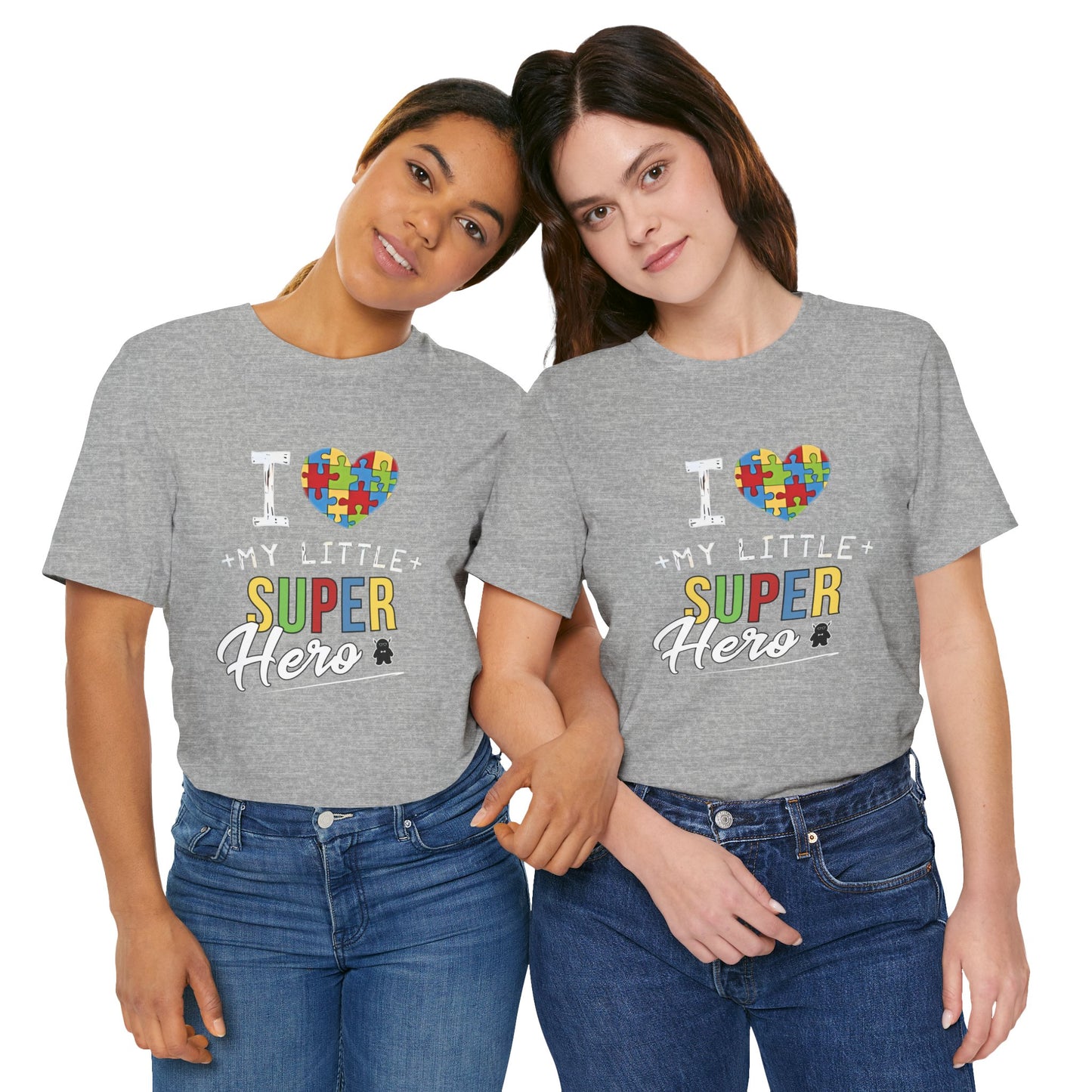 I Love My Little Super Hero Autism Awareness T-Shirt