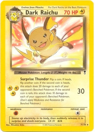 Image for Dark Raichu - 7/110 (WotC Legendary Collection) (007/110) [Deck Exclusives] - Pokemon