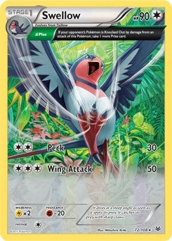 Image for Swellow - 72/108 (XY Roaring Skies) (072/108) [Deck Exclusives] - Pokemon