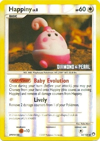 Image for Happiny - 52/123 [Diamond & Pearl] (052/123) [Burger King Promos] - Pokemon