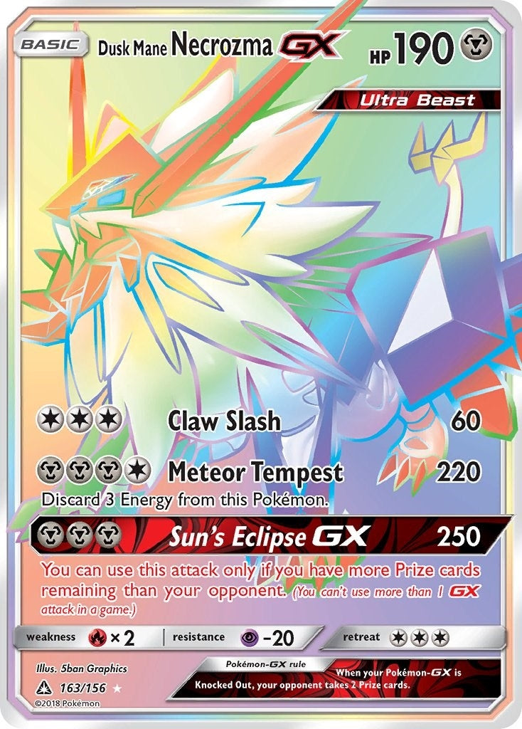 Image for Dusk Mane Necrozma GX (Secret Rare) (163/156) [SM - Ultra Prism] - Pokemon