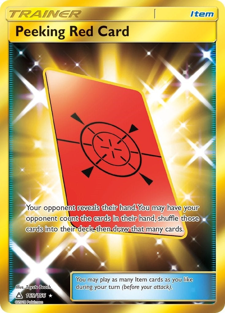 Image for Peeking Red Card (Secret Rare) (169/156) [SM - Ultra Prism] - Pokemon