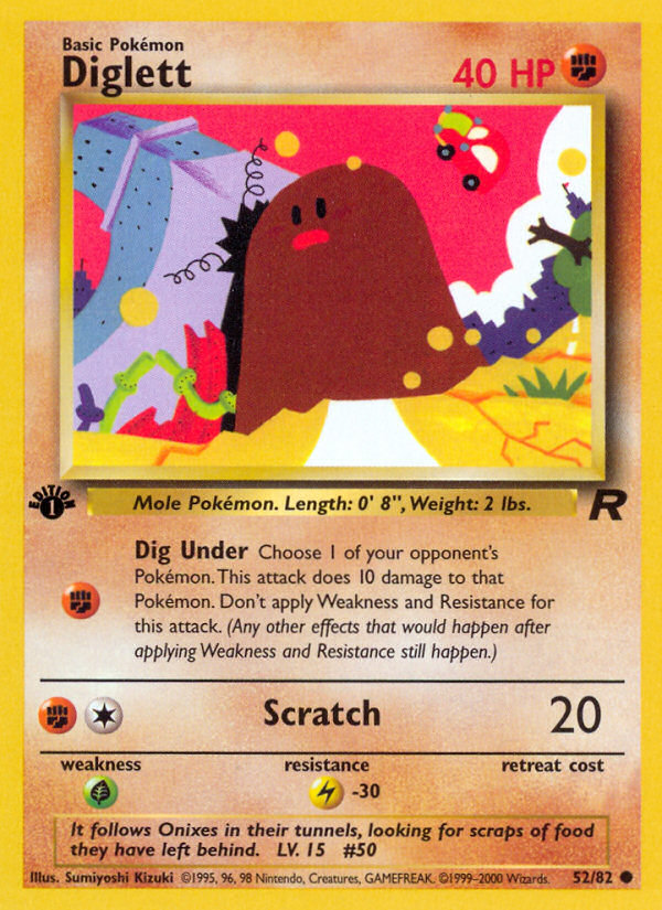 Diglett (52/82) [Team Rocket 1st Edition]