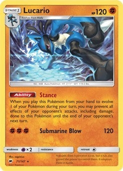 Image for Lucario (SM - Burning Shadows) (71) [Deck Exclusives] - Pokemon