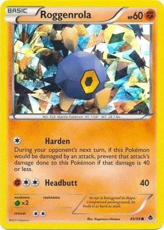 Image for Roggenrola - 49/98 (Cracked Ice Holo) (049/098) [Blister Exclusives] - Pokemon