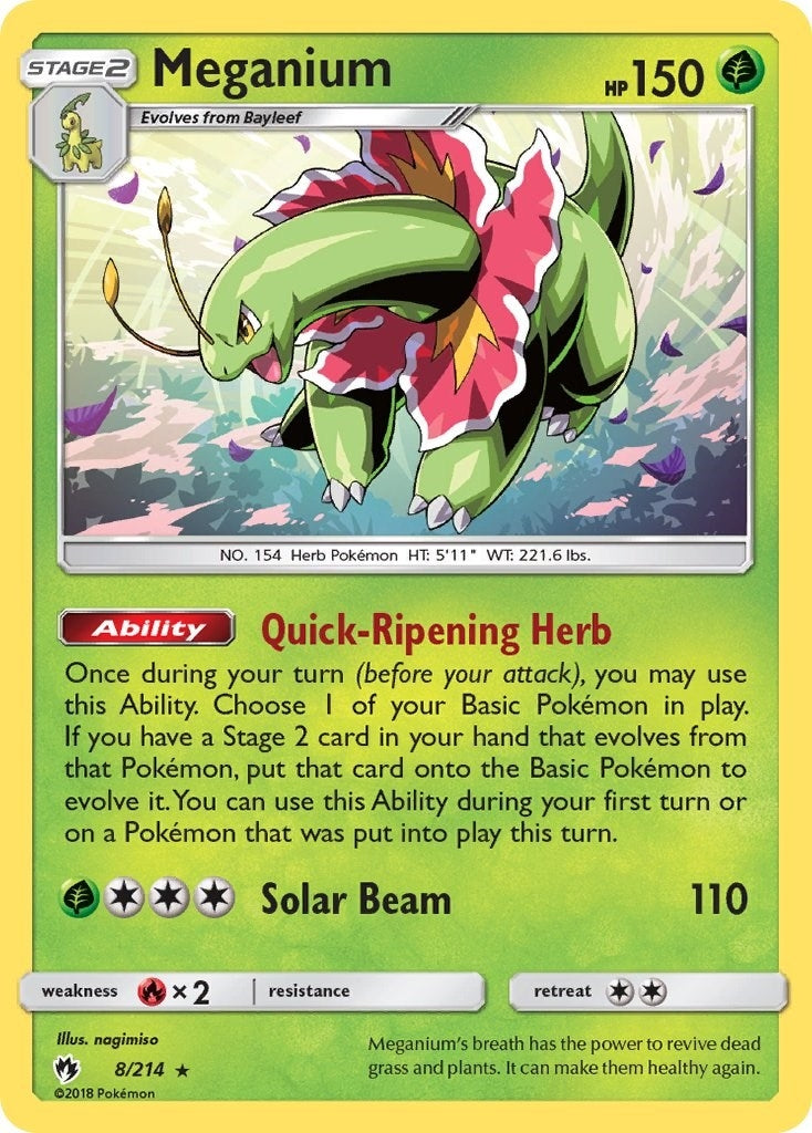 Image for Meganium (8/214) [SM - Lost Thunder] - Pokemon