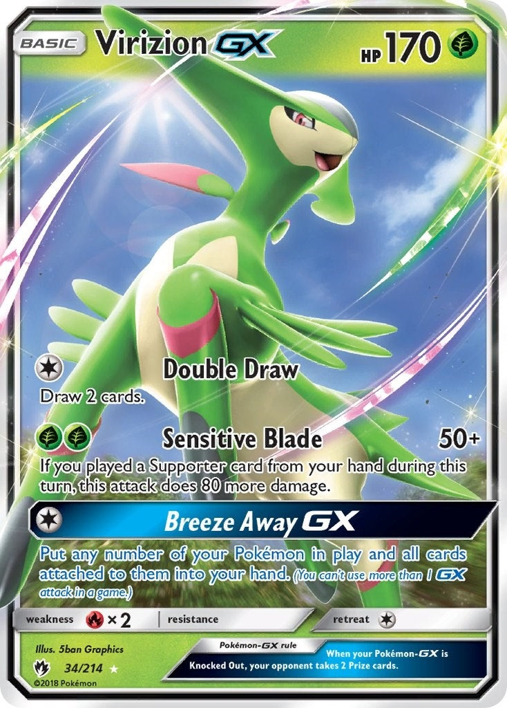 Image for Virizion GX (34/214) [SM - Lost Thunder] - Pokemon