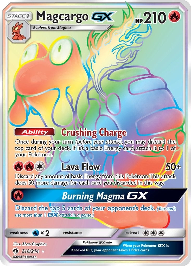 Image for Magcargo GX (Secret) (218/214) [SM - Lost Thunder] - Pokemon